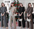 Women Knitted Batwing Pullover With Long Straight Cut Pant
